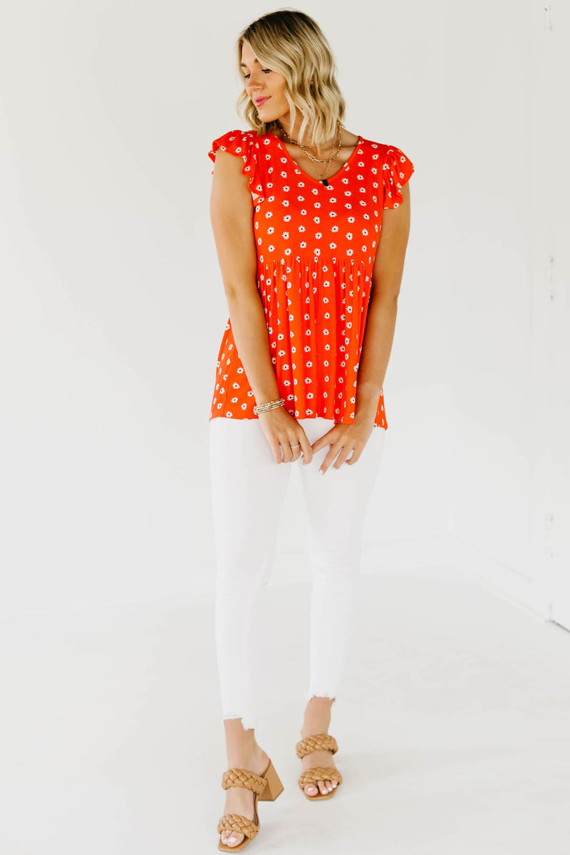 The Story Floral Peplum Top