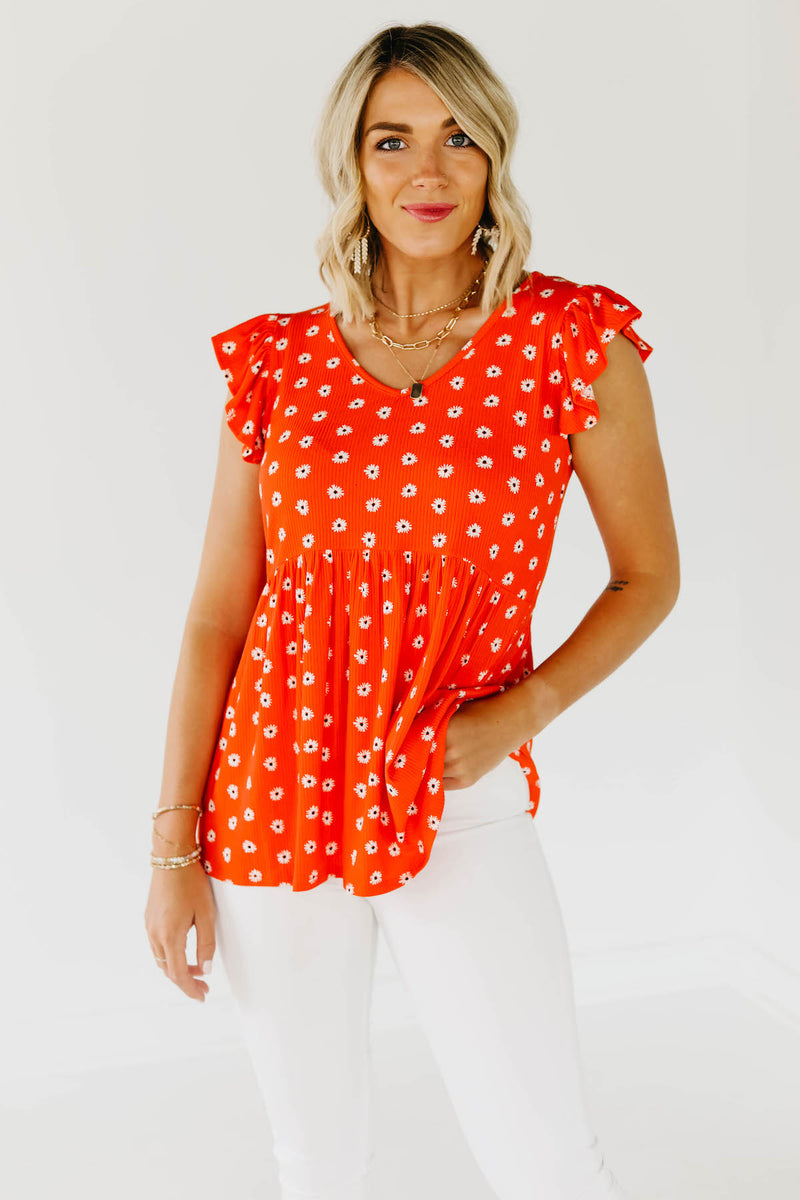 The Story Floral Peplum Top