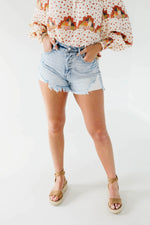Kan Can Distressed 11" High Rise Mom Shorts - KC7984M
