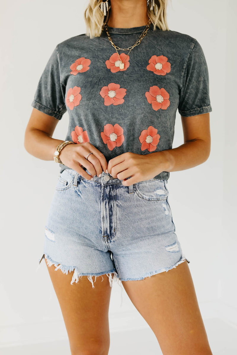 Vervet Denim | The Enoch Step Hem Denim Shorts