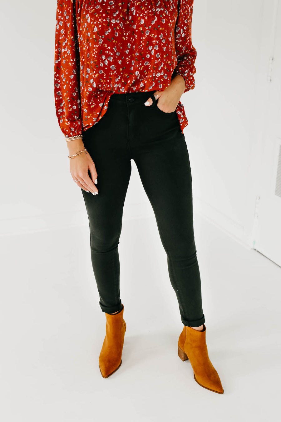 Kan Can Gemma 10 Inch High Rise Skinny - KC7249 Dark Olive
