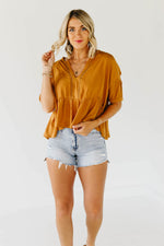 The Octavia Trim Detail Top - Camel