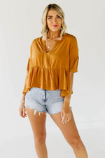 The Octavia Trim Detail Top - Camel