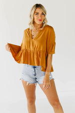 The Octavia Trim Detail Top - Camel