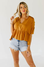 The Octavia Trim Detail Top - Camel