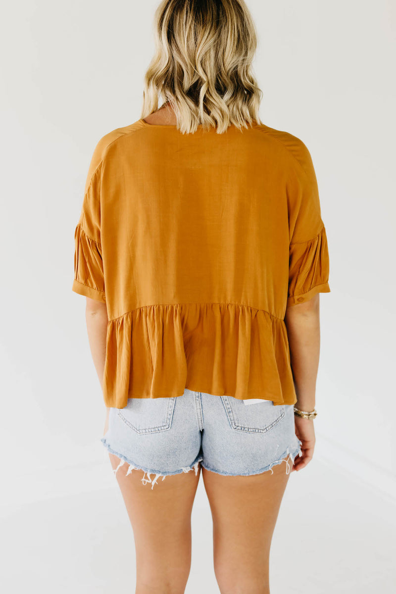 The Octavia Trim Detail Top - Camel