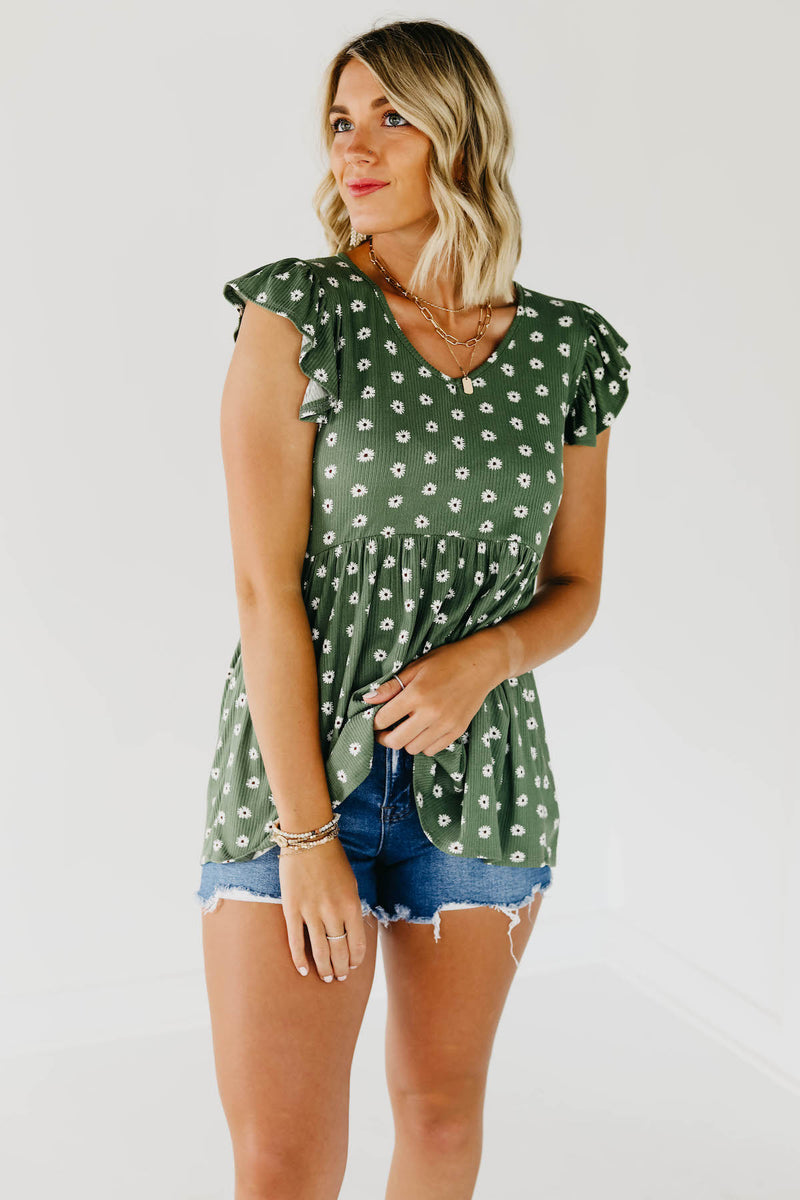 The Story Floral Peplum Top