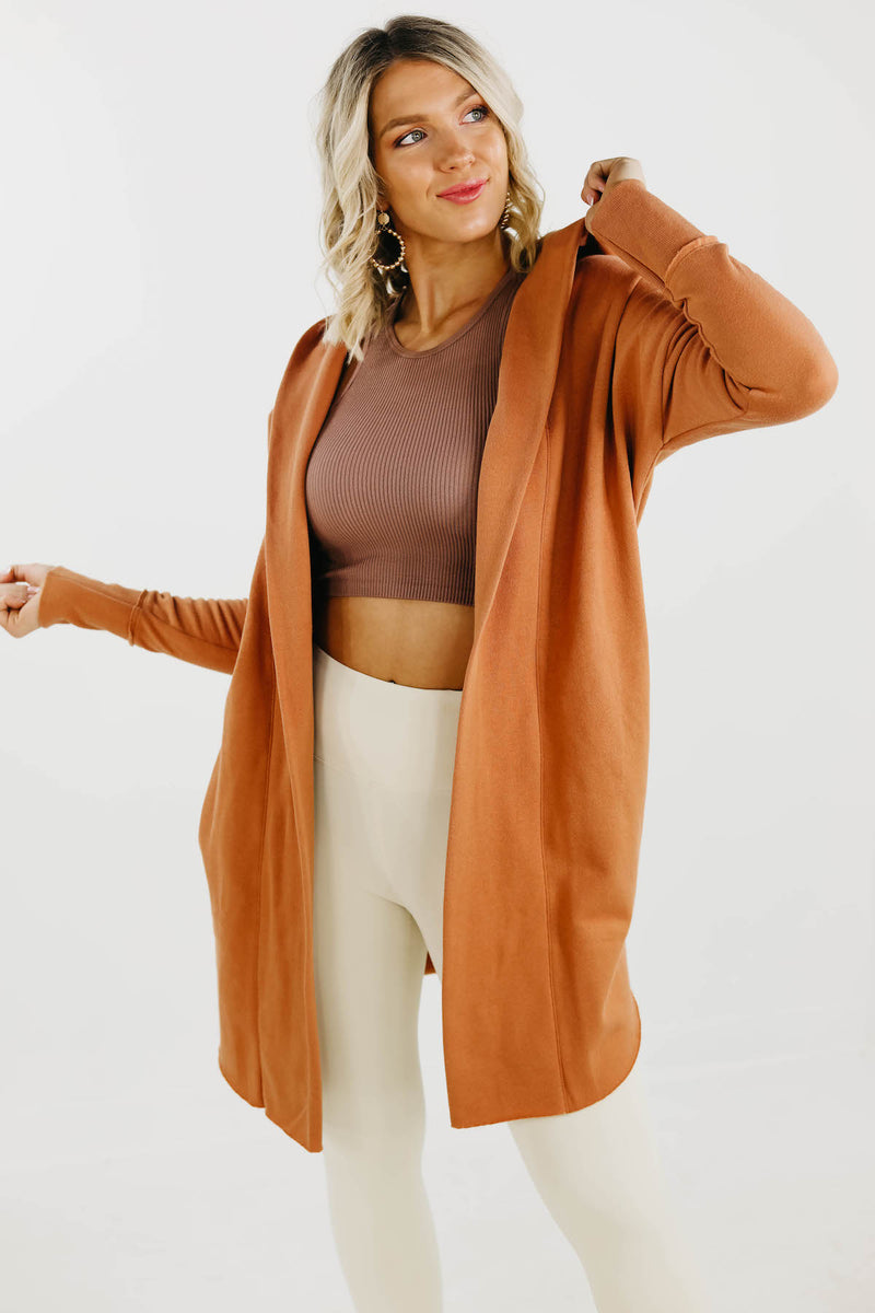 The Estelle Open Front Hooded Sweatshirt Cardigan - FINAL SALE