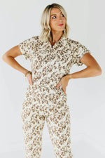 The Kori Floral Corduroy Button Up Jumpsuit