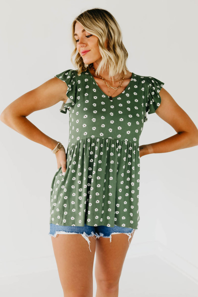 The Story Floral Peplum Top