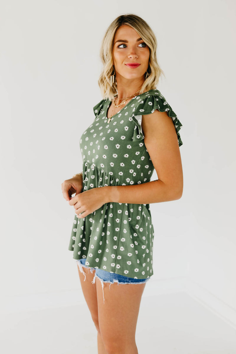 The Story Floral Peplum Top