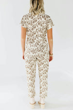 The Kori Floral Corduroy Button Up Jumpsuit