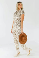 The Kori Floral Corduroy Button Up Jumpsuit
