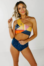 The Santiago Patchwork Swim Top