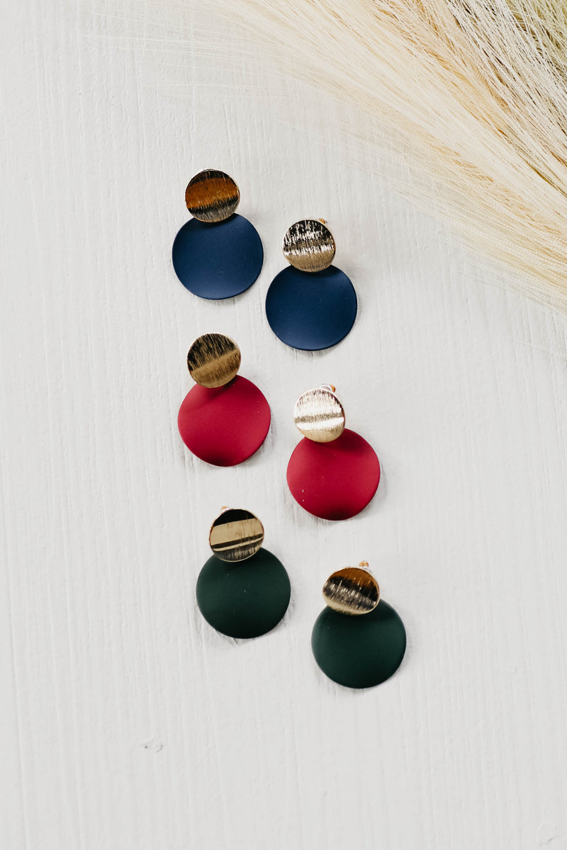 The Lane Circle Earrings - 3 Colors