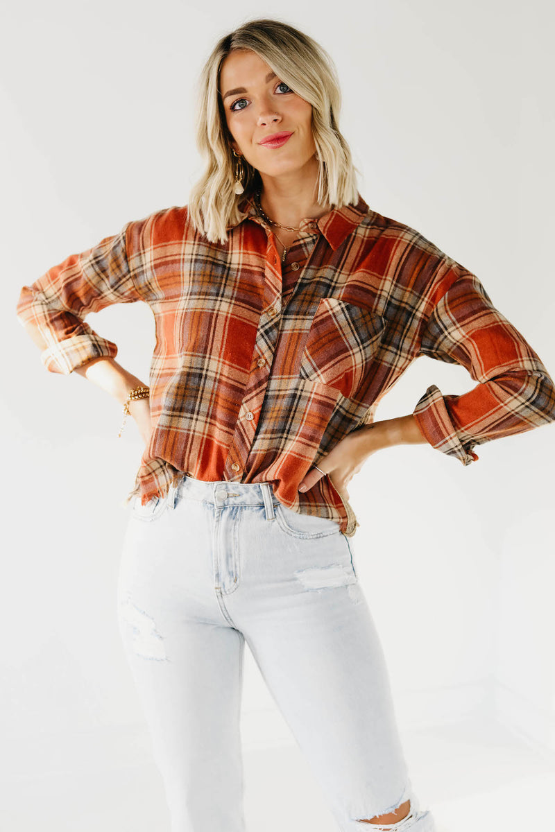 The Kayden Tape Trim Flannel Shirt