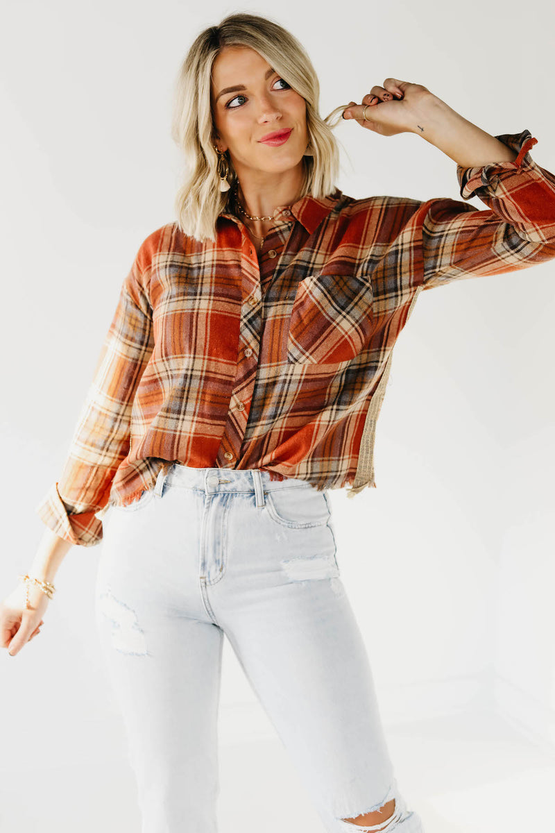 The Kayden Tape Trim Flannel Shirt