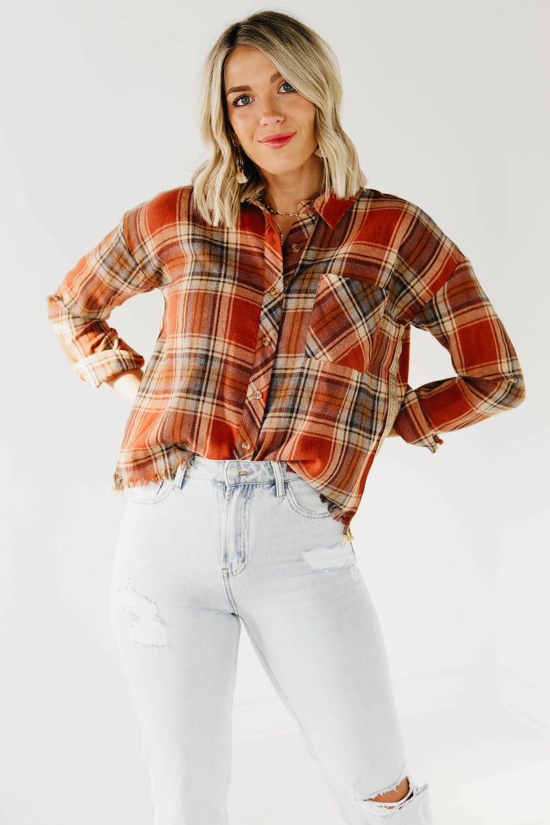 The Kayden Tape Trim Flannel Shirt