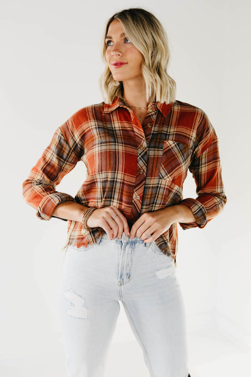 The Kayden Tape Trim Flannel Shirt