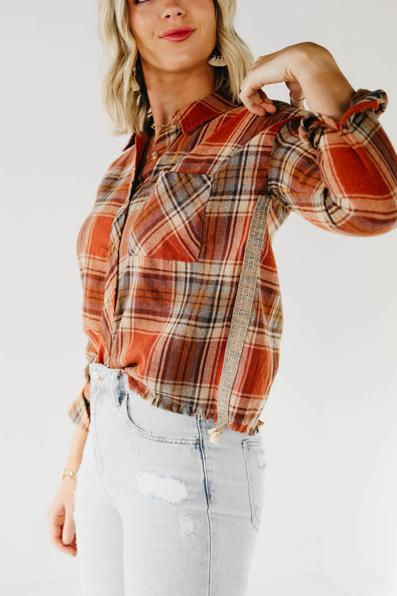 The Kayden Tape Trim Flannel Shirt
