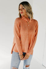 The Jack Cowl Neck Seam Dolman Sweater - Orange
