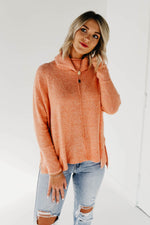 The Jack Cowl Neck Seam Dolman Sweater - Orange