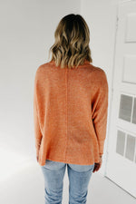 The Jack Cowl Neck Seam Dolman Sweater - Orange