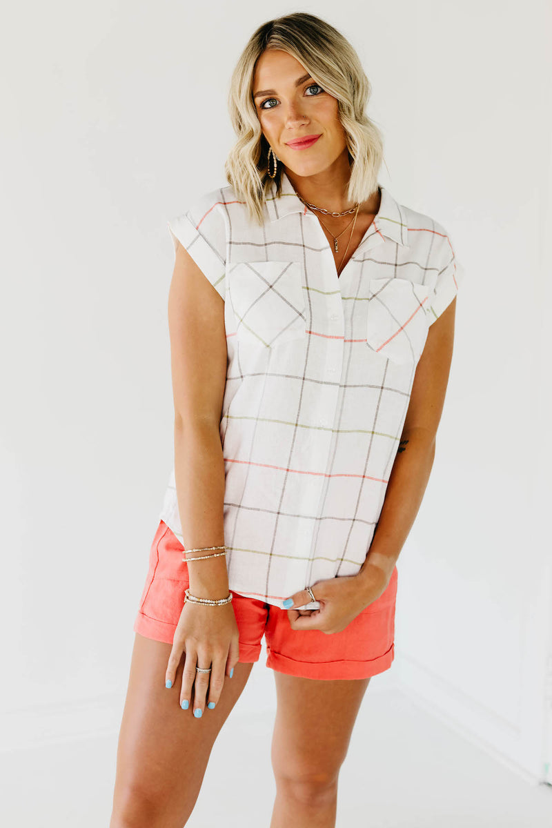 The Melba Grid Button Down Shirt