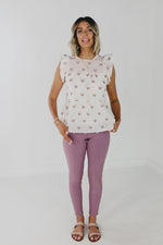 The Durant Flutter Sleeve Tiered Blouse