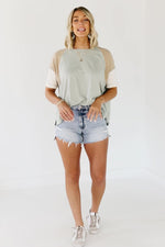 The Aubree Colorblock Reverse Seam Raglan Tee
