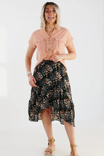 The Brayson High Low Floral Midi Skirt - FINAL SALE
