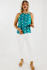 The Grant Swiss Dot Halter Tank Top - FINAL SALE