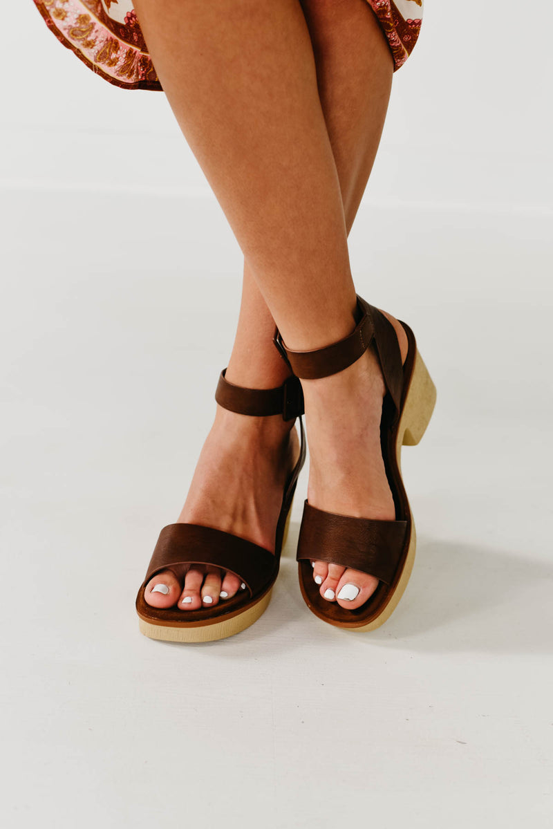 The Clue Wedge Sandal - Whiskey