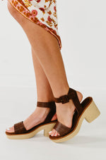 The Clue Wedge Sandal - Whiskey
