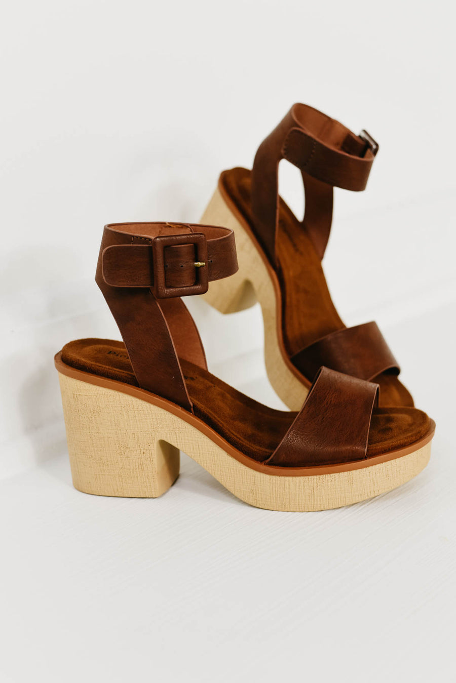 The Clue Wedge Sandal - Whiskey