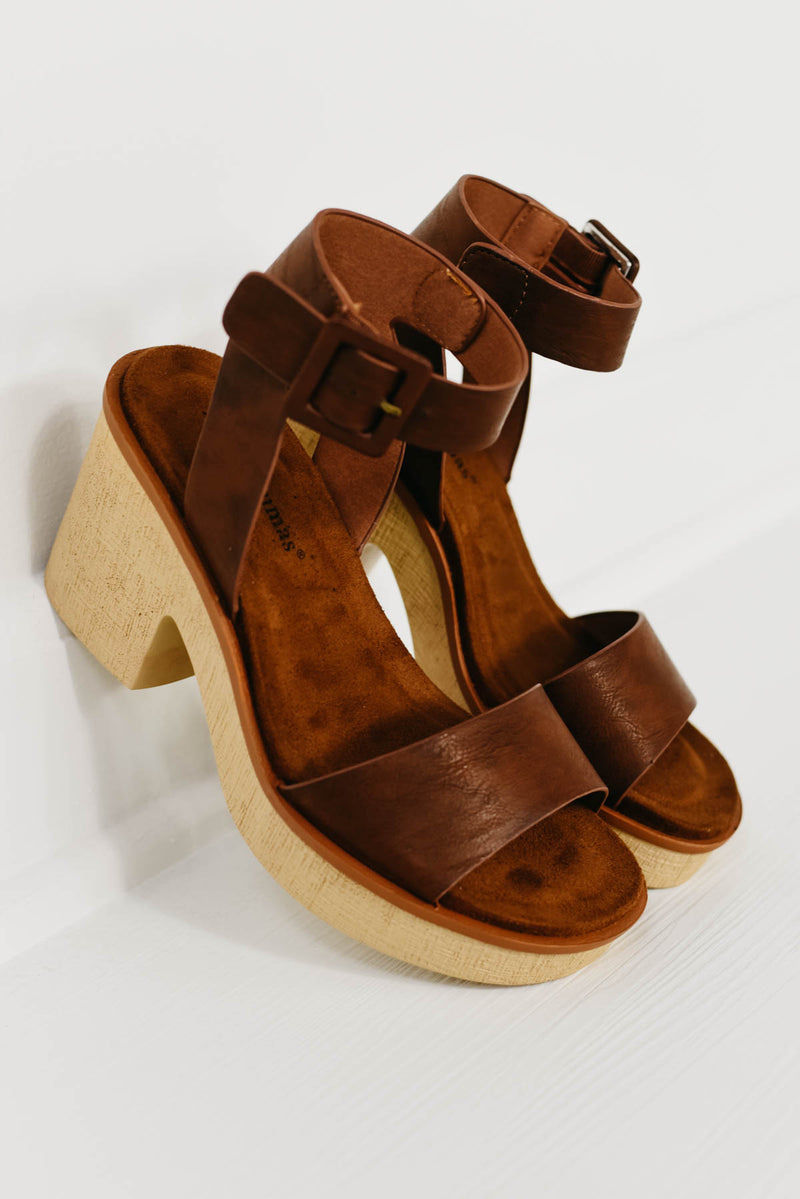 The Clue Wedge Sandal - Whiskey