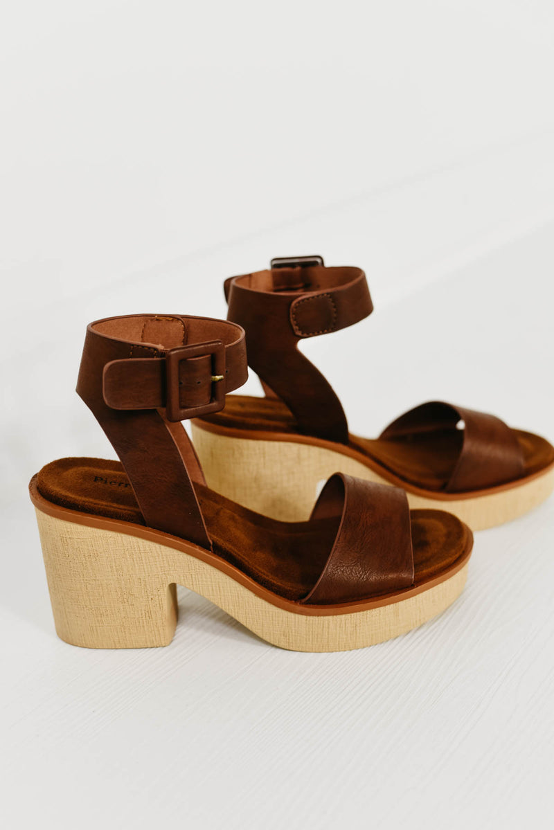 The Clue Wedge Sandal - Whiskey