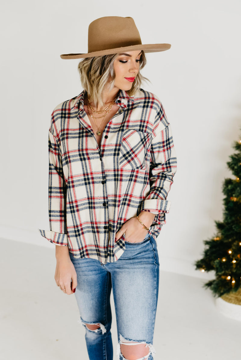 The Clay Plaid Shirt - Navy