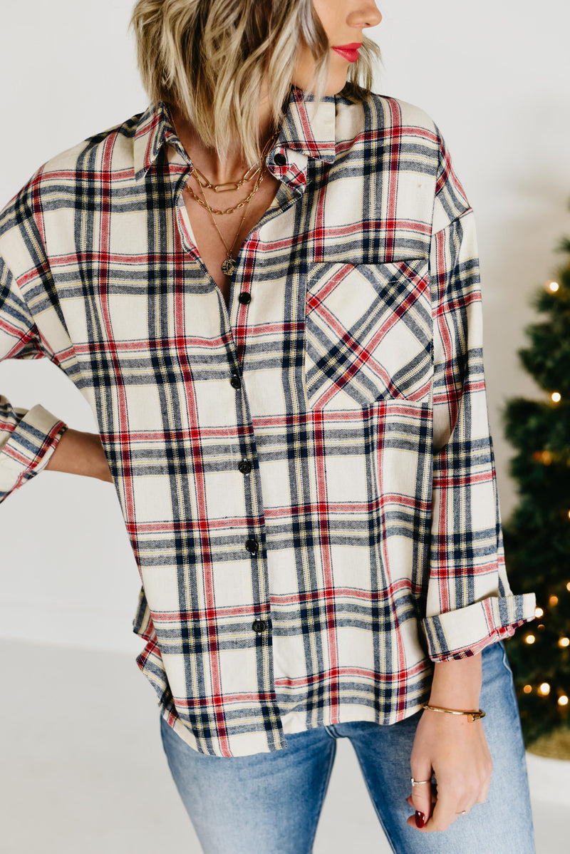 The Clay Plaid Shirt - Navy