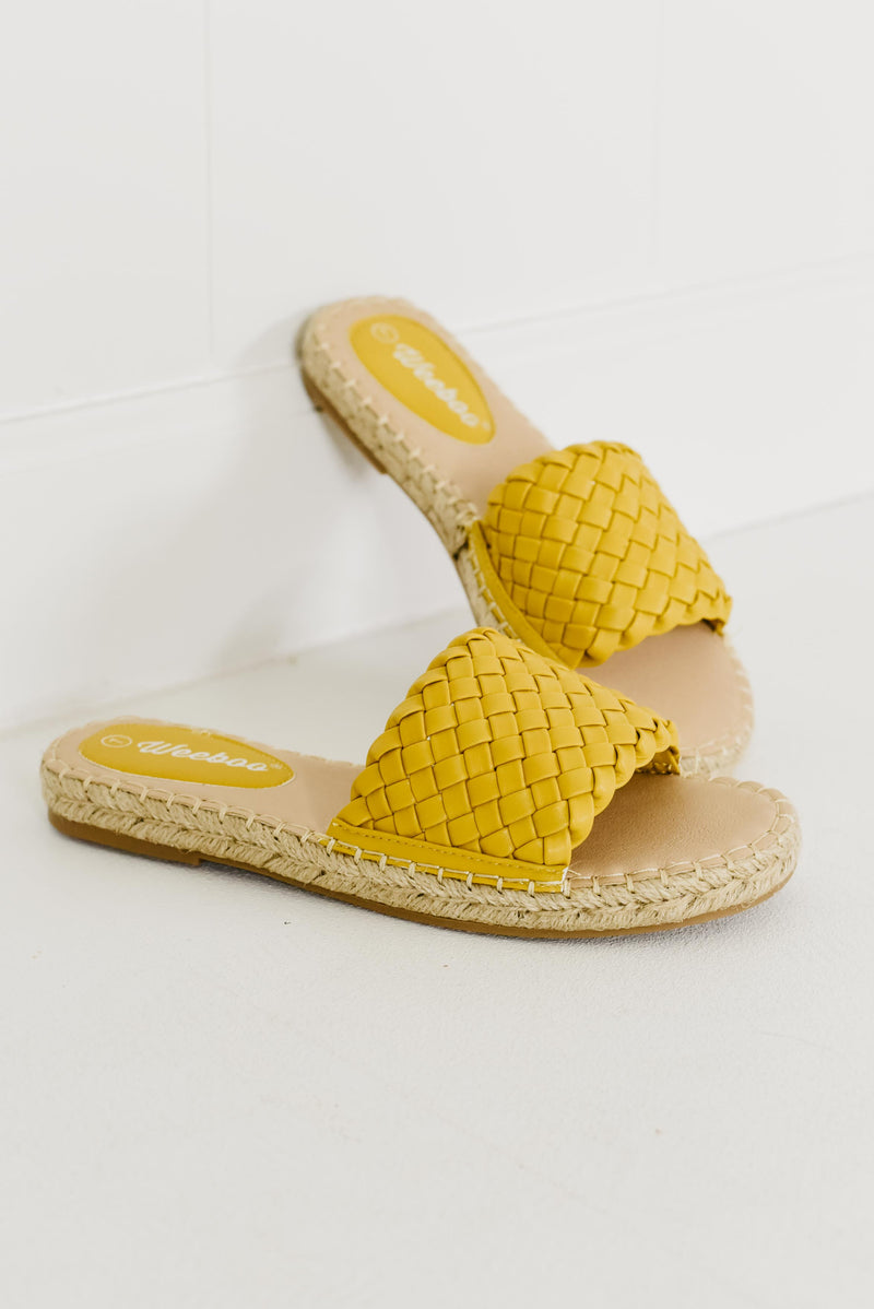 The Olivia Woven Sandal - Yellow