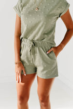 The Elias Dot Shorts - Sage