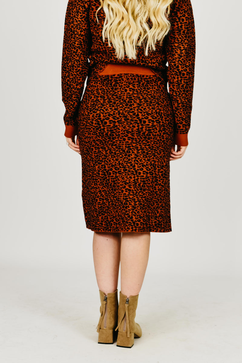 The Evan Sweater Skirt - Brown