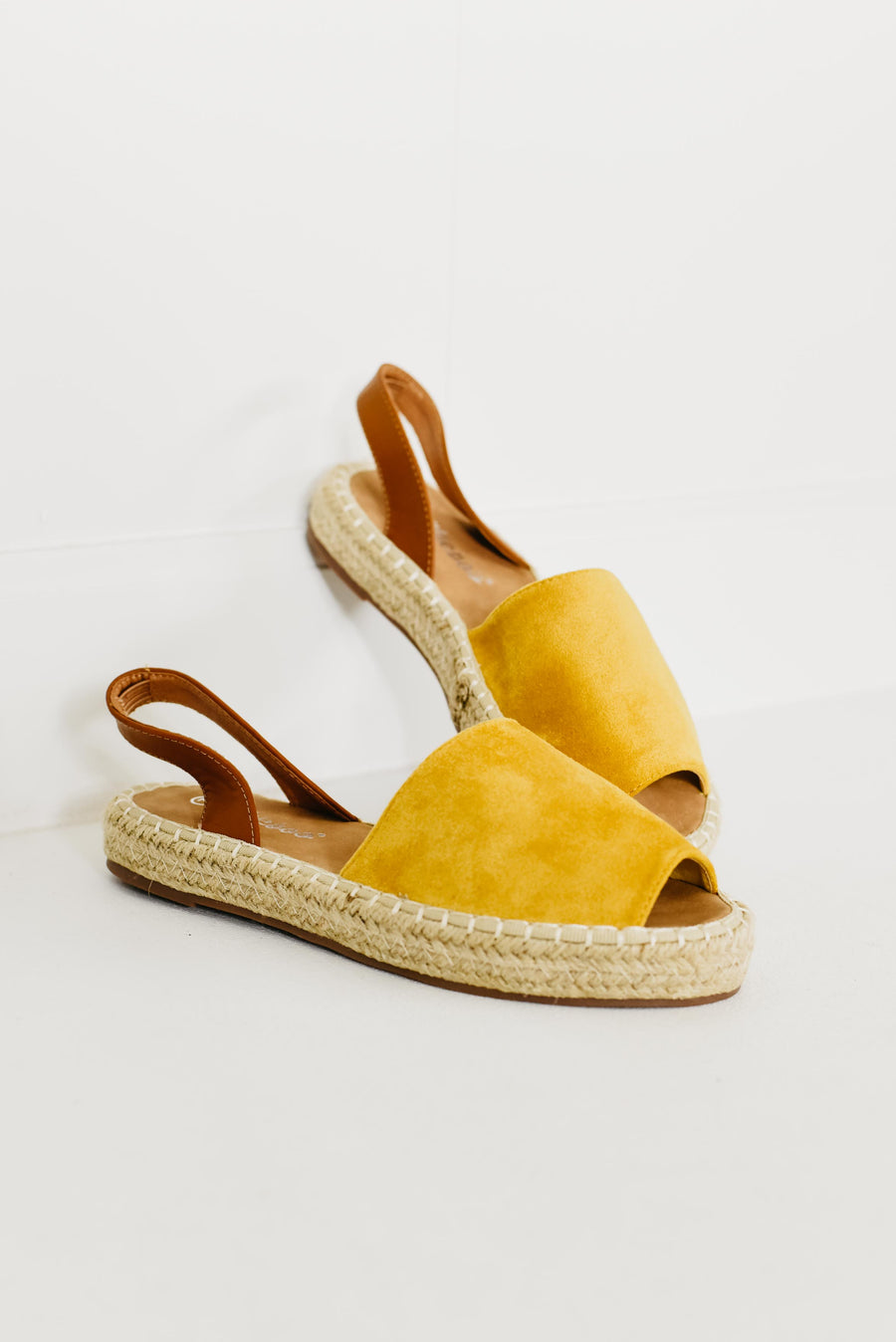 The Glider Espadrille Sandal - Mustard Suede