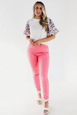 The Maverick Embroidered Puff Sleeve Top - FINAL SALE