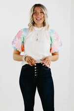 The Journey Embroidered Balloon Sleeve Blouse - FINAL SALE