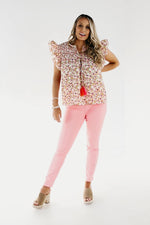 The Jocelyn Floral Ruffle Sleeve Blouse - FINAL SALE