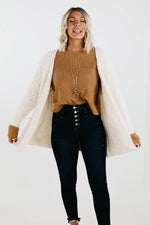The Elsie Popcorn Cardigan - Taupe