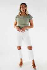 The Miriam Lace Trim Top - FINAL SALE