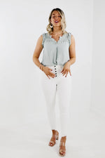 The Colette Ruched Sleeveless Top - FINAL SALE