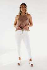The Spencer Smocked Halter Tank Top - FINAL SALE